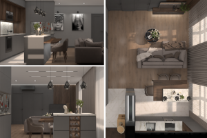 3д визуализация квартиры 60 кв.м