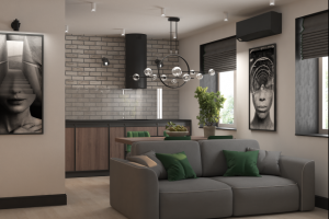 Кухня гостиная в современном стиле