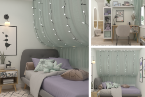 Дизайн проект детской комнаты на мансарде 2