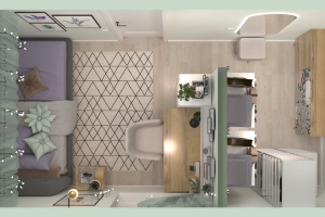 Дизайн проект детской комнаты на мансарде 2