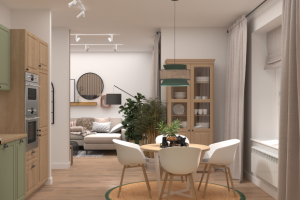 Дизайн проект кухни-гостиной