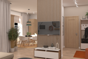 Дизайн проект кухни-гостиной