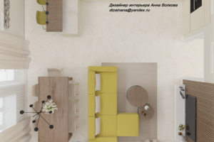 Дизайн кухни-гостиной в танхаузе