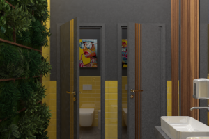 Санузел в караоке баре