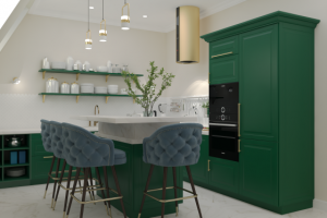 Кухня в зеленом цвете