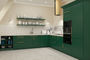 Кухня в зеленом цвете