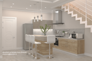 Кухня-гостиная в частном доме