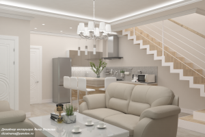 Кухня гостиная в частном доме