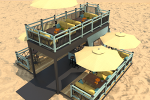 Строения на пляже