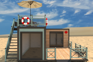 Строения на пляже