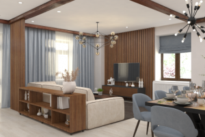 Кухня-гостиная в частном доме