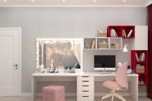 Спальня для девушки с балдахином