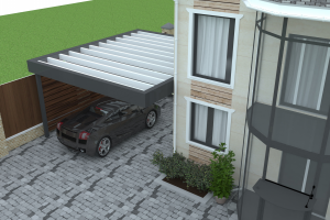 Визуализация навеса для автомобилей