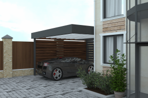 Визуализация навеса для автомобилей