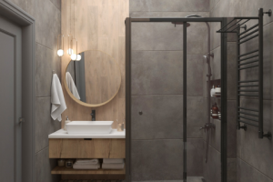 Санузел в стиле лофт