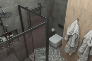 Санузел в стиле лофт