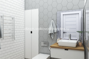 Душевая бело-серая