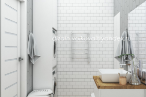 Душевая бело-серая