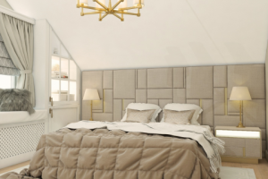 Дизайн спальни в частном доме