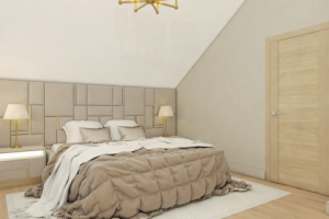 Дизайн спальни в частном доме