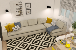 кухня-гостиная в скандинавском стиле