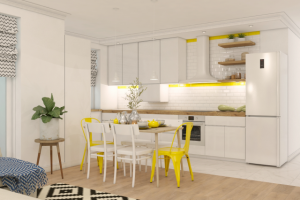 кухня-гостиная в скандинавском стиле