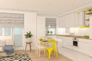 кухня-гостиная в скандинавском стиле