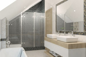 Ванна на мансарде