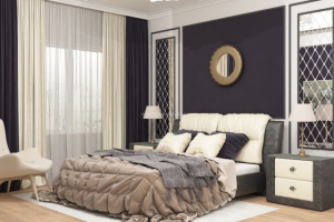Спальня в темных оттенках вариант 1
