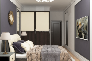 Спальня в темных оттенках вариант 1