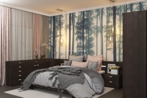 Спальня в темных оттенках вариант 2