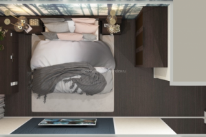 Спальня в темных оттенках вариант 2