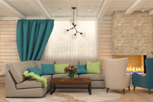 гостиная дом брус