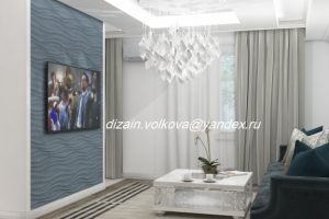 Дизайн проект кухни-гостиной