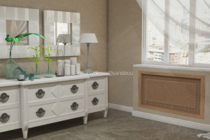 Визуализация экрана для радиаторов в интерьере