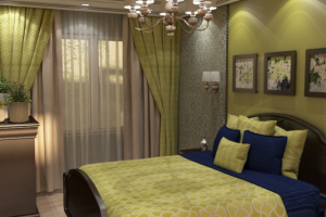 Спальня зеленая