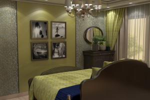 Спальня зеленая