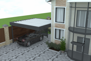 Визуализация навеса для автомобилей