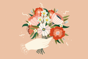 Иллюстрация для открытки на 8 марта