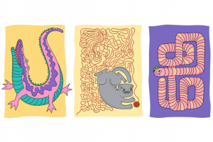 Отрисовка персонажей для принтов на футболках и шопперах