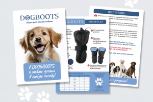 Буклет обувь для собак