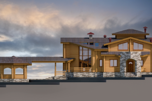 Проект дома из  оцилиндрованного бревна