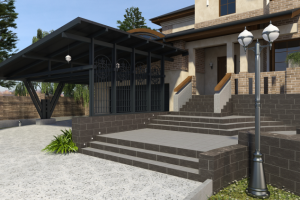 Входная группа дом в Солнечногорске