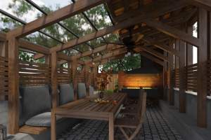 Беседка летняя односкатная "Мечта"