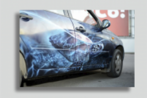 Аэрография вкруг на авто "Океан"