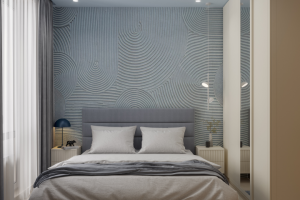 Спальня в голубой тематике