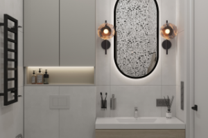 ванная душевая с терраццо