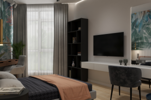 Спальня яркая