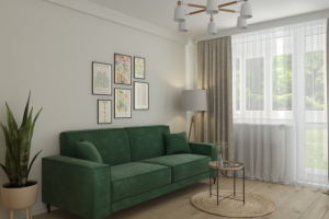 Гостиная в скандинавском стиле