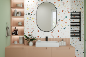 Ванна из плитки терраццо